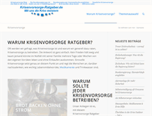 Tablet Screenshot of krisenvorsorge-ratgeber.de